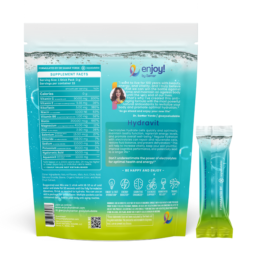 HYDRAVIT LIMÓN Electrolitos antiedad